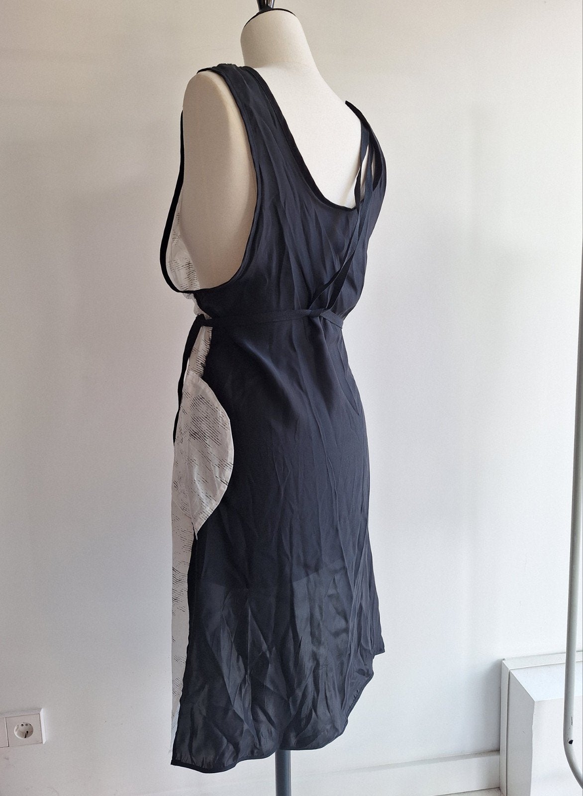jurk gemaakt van old stock Ann Demeulemeester katoen/zijde, Maat 38/40 (M), Zwart, Nieuw, Ophalen of Verzenden