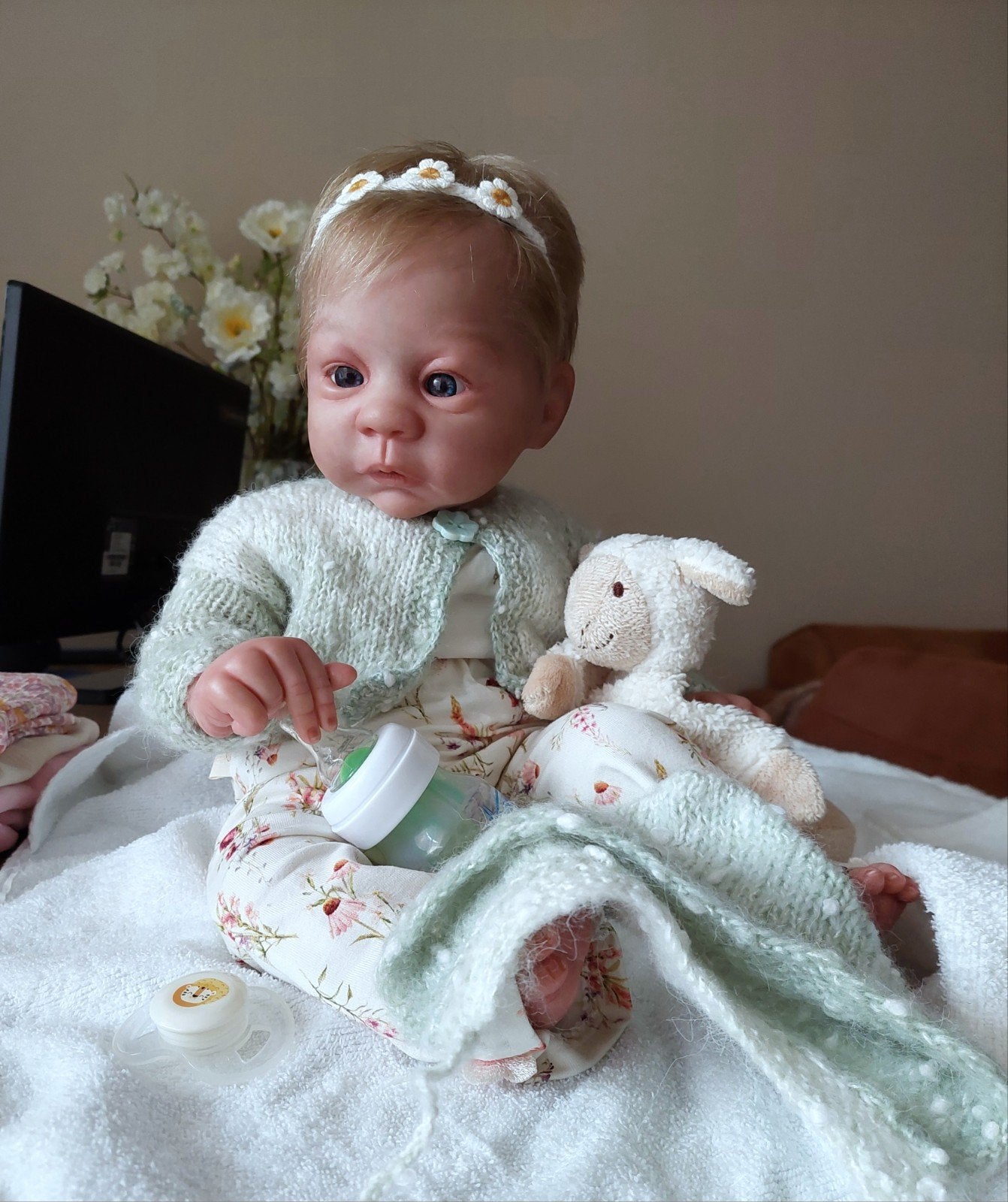 lieve reborn te koop  orginele kit   vinyl, Ophalen of Verzenden, Zo goed als nieuw, Babypop, Levensecht of Reborn