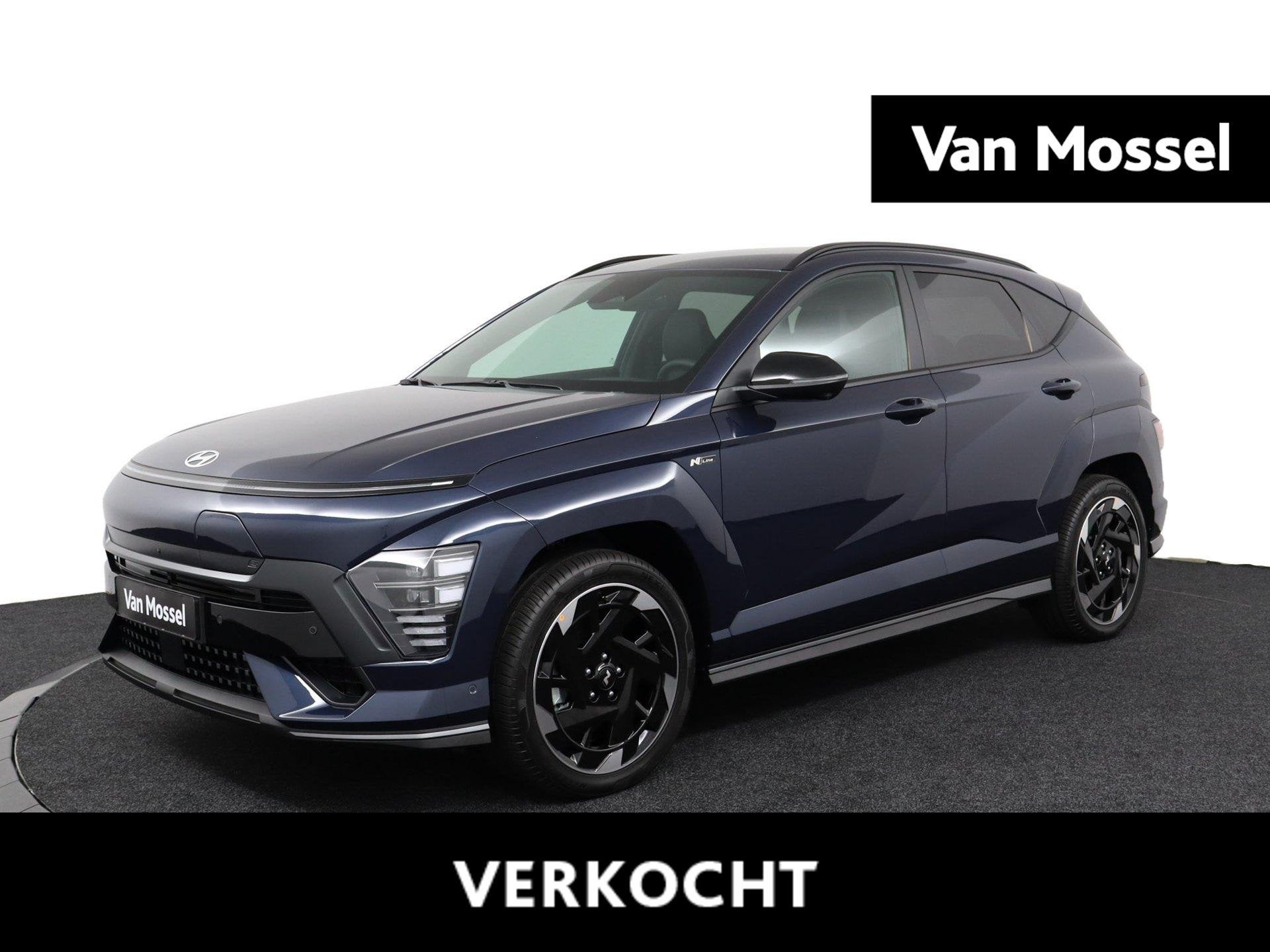 Hyundai Kona Electric N Line 64.8 kWh | Uit Voorraad Leverba, Auto's, Dealer onderhouden, Met garantie (alle), Blauw, Nieuw