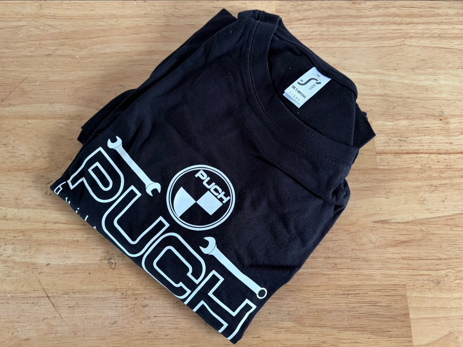 Nieuw Zwart Puch "Build Not Bought" T-shirt 2XL, Ophalen of Verzenden, Nieuw