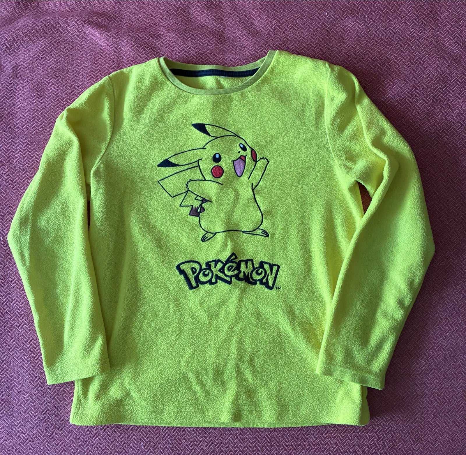Pokémon Pikachu Fleece Pyjama Set - Maat 134 (9 jaar), Ophalen of Verzenden, Gebruikt, Jongen of Meisje, Nacht- of Onderkleding