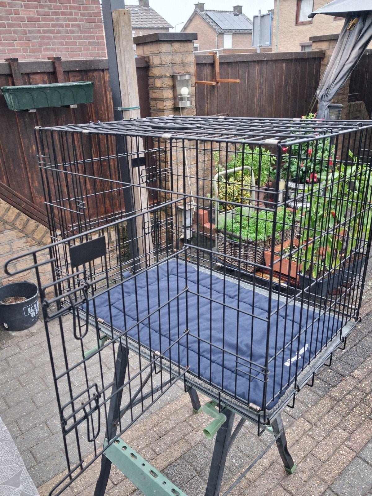 HONDEN BENCH MET KLEEDJE 76/60/55 CM, Ophalen, Gebruikt