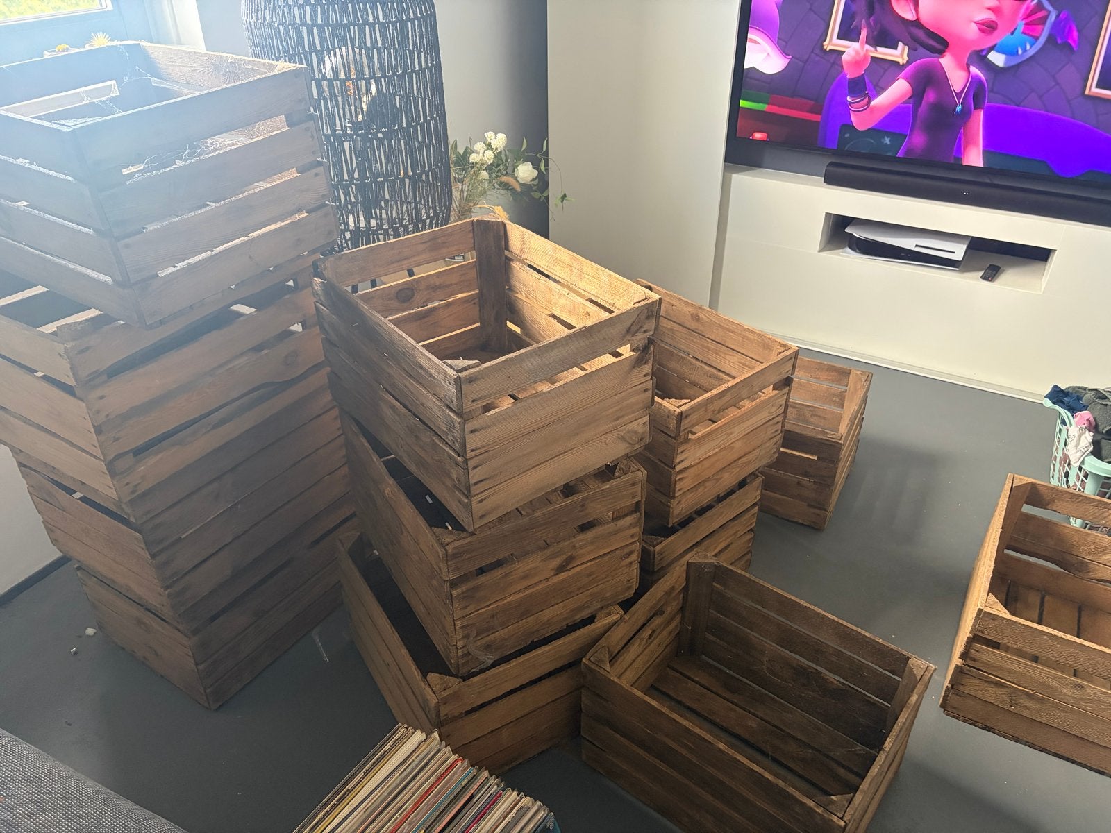 Houten fruitkisten - Decoratief en functioneel, Ophalen, Minder dan 50 cm, Gebruikt, 50 tot 100 cm