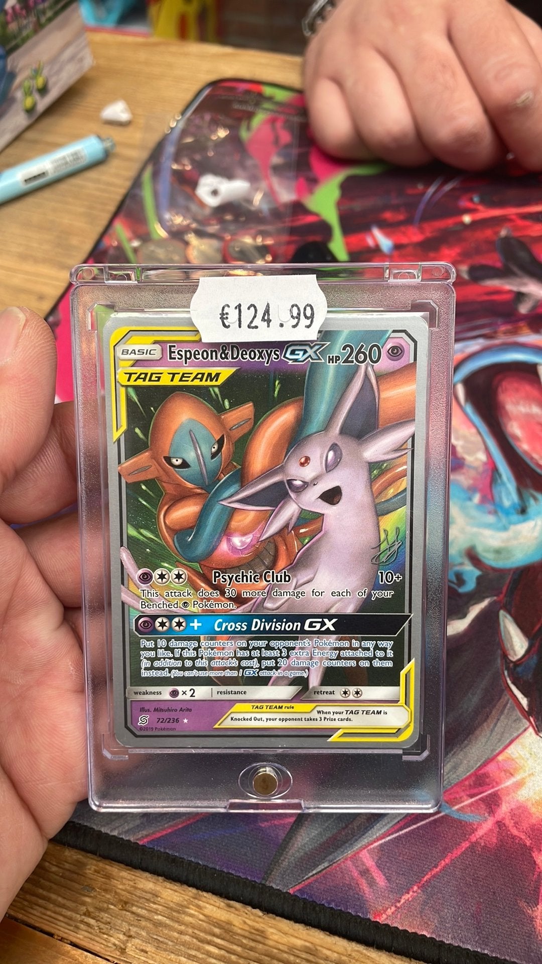 Espeon & Deoxys GX 72 , Tag Team NM World Championships 2019, Ophalen of Verzenden, Zo goed als nieuw