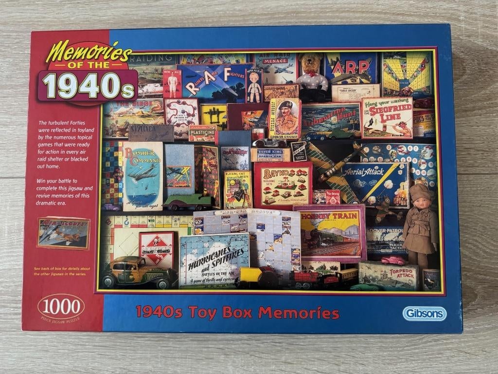Gibsons - 1940's Toy Box Memories, Ophalen of Verzenden, 500 t/m 1500 stukjes, Gebruikt, Legpuzzel