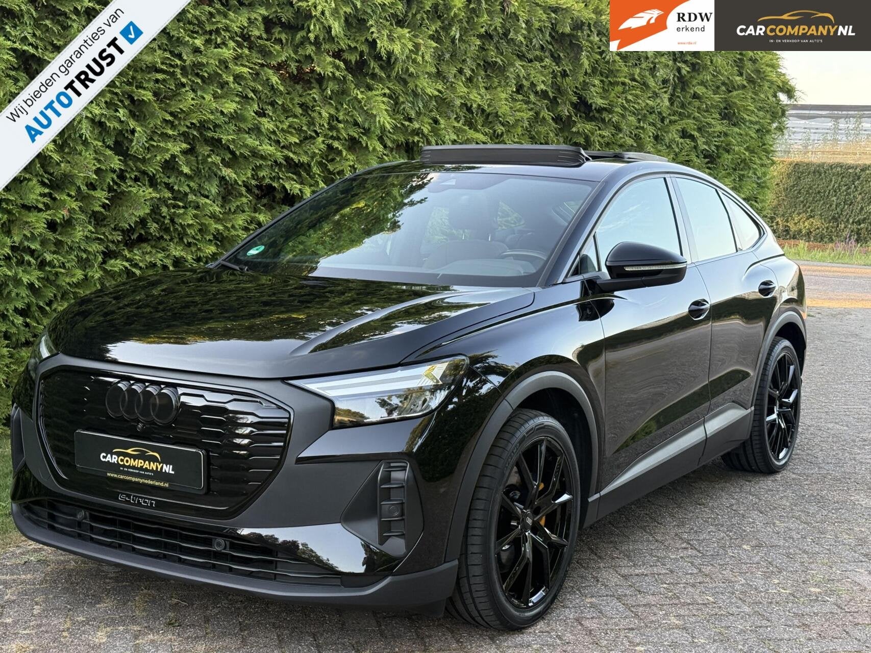 Audi Q4 Sportback|77 kWh! |S-line| BLACK edit.|PANODAK|SONOS, Auto's, Audi, Automaat, Dealer onderhouden, Gebruikt, Zwart