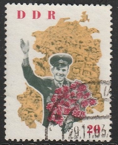 DDR 1963 995 Ruimtvaart Gagarin, Gest, Ophalen of Verzenden, DDR, Gestempeld