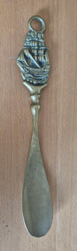 Vintage messing schoenlepel, Ophalen of Verzenden