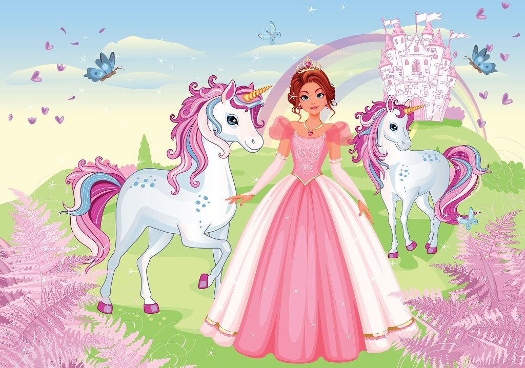 Princess fotobehang Unicorn behang, prinses, * Muurdeco4kids, Ophalen of Verzenden, Nieuw