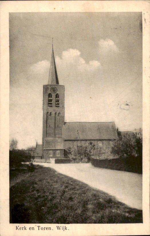 Aalburg - Wijk - Kerk en Toren, Ophalen of Verzenden, 1920 tot 1940, Gelopen, Noord-Brabant
