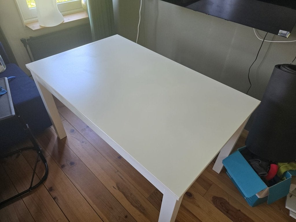 IKEA Laneberg White Table 4-6 people, Huis en Inrichting, Tafels | Statafels, Ophalen, Zo goed als nieuw