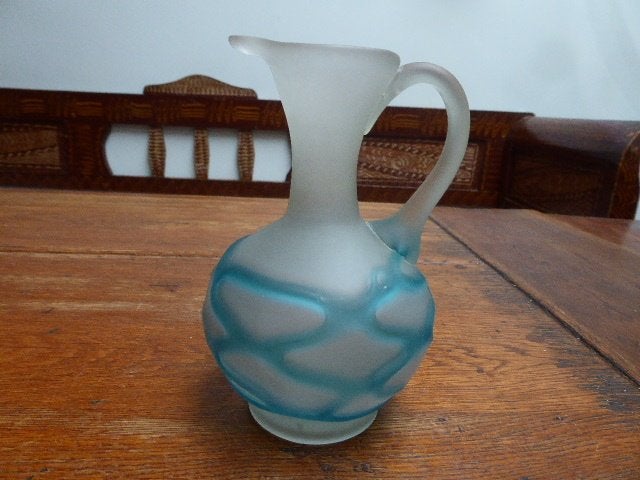 Art deco mat glazen karafje, Ophalen of Verzenden