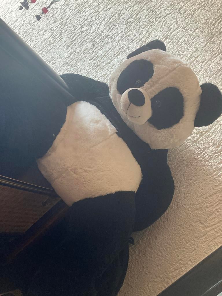 Grote panda knuffelbeer - Zwart-wit teddybeer, Ophalen, Beer, Zwart, Zo goed als nieuw