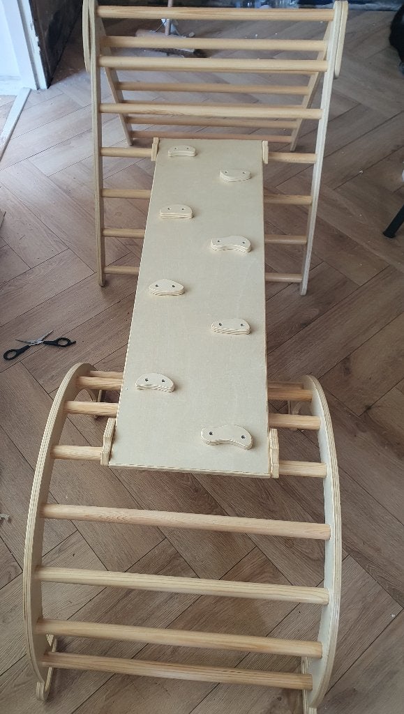 Oemmie 3-delig Montessori Klimrek | Klimdriehoek + Klimboog, Ophalen of Verzenden, Zo goed als nieuw, Overige typen