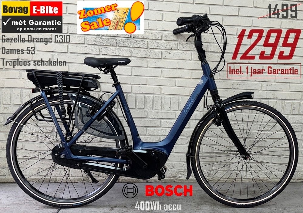 Vandaag SUPERSALE Zgan !! Gazelle E-Bike mét Garantie, Ophalen, Zo goed als nieuw, 51 tot 55 cm, 50 km per accu of meer