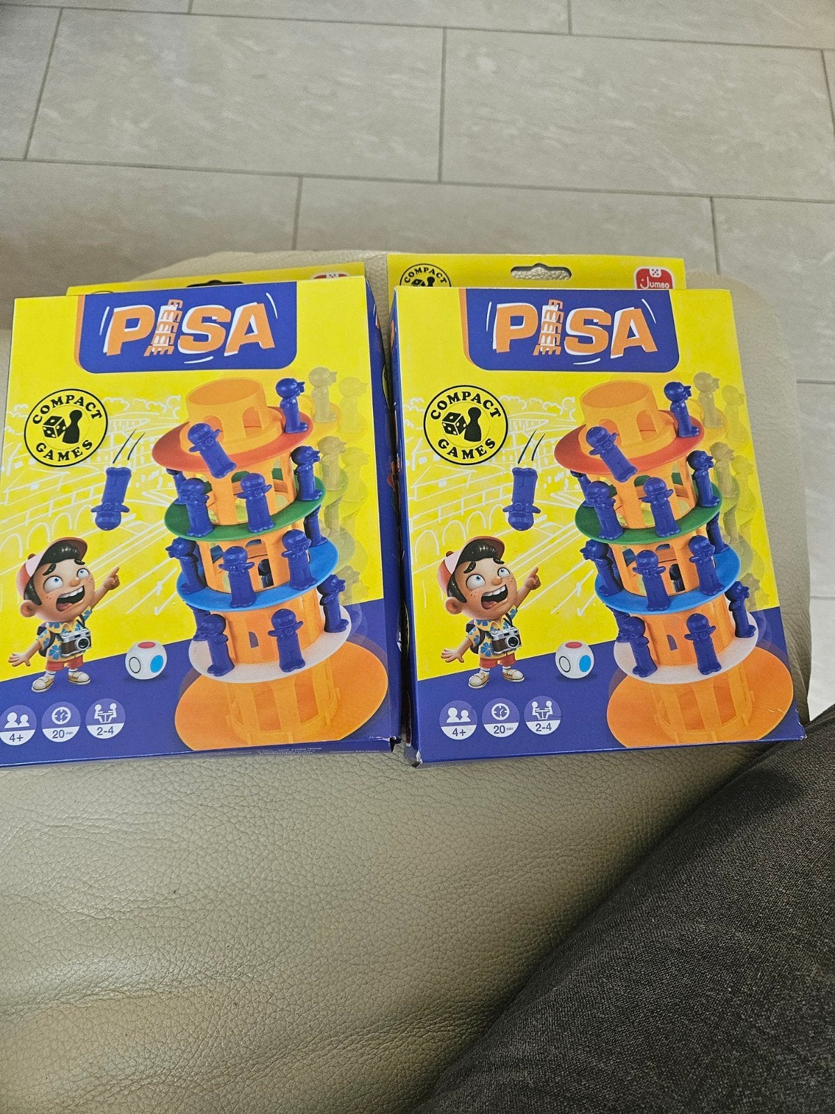 Pisa Compact Games - Reisspel voor het hele gezin, Nieuw, Ophalen of Verzenden, Drie of vier spelers, Jumao
