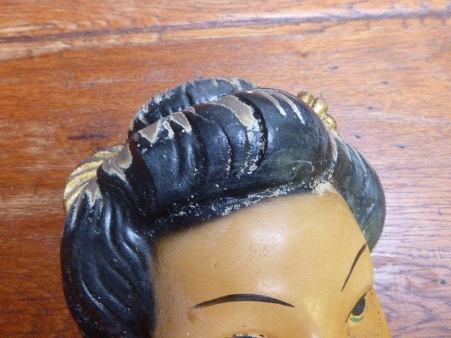 Vintage gipsen wanddecoratie, geisha, Antiek en Kunst, Ophalen of Verzenden