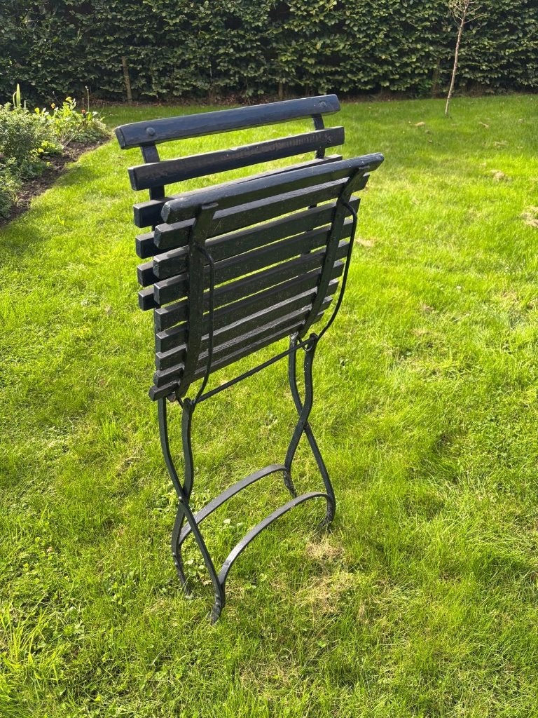 Antiek smeedijzeren tuinset, Tuin en Terras, Ophalen, Overige materialen, Gebruikt, 6 zitplaatsen