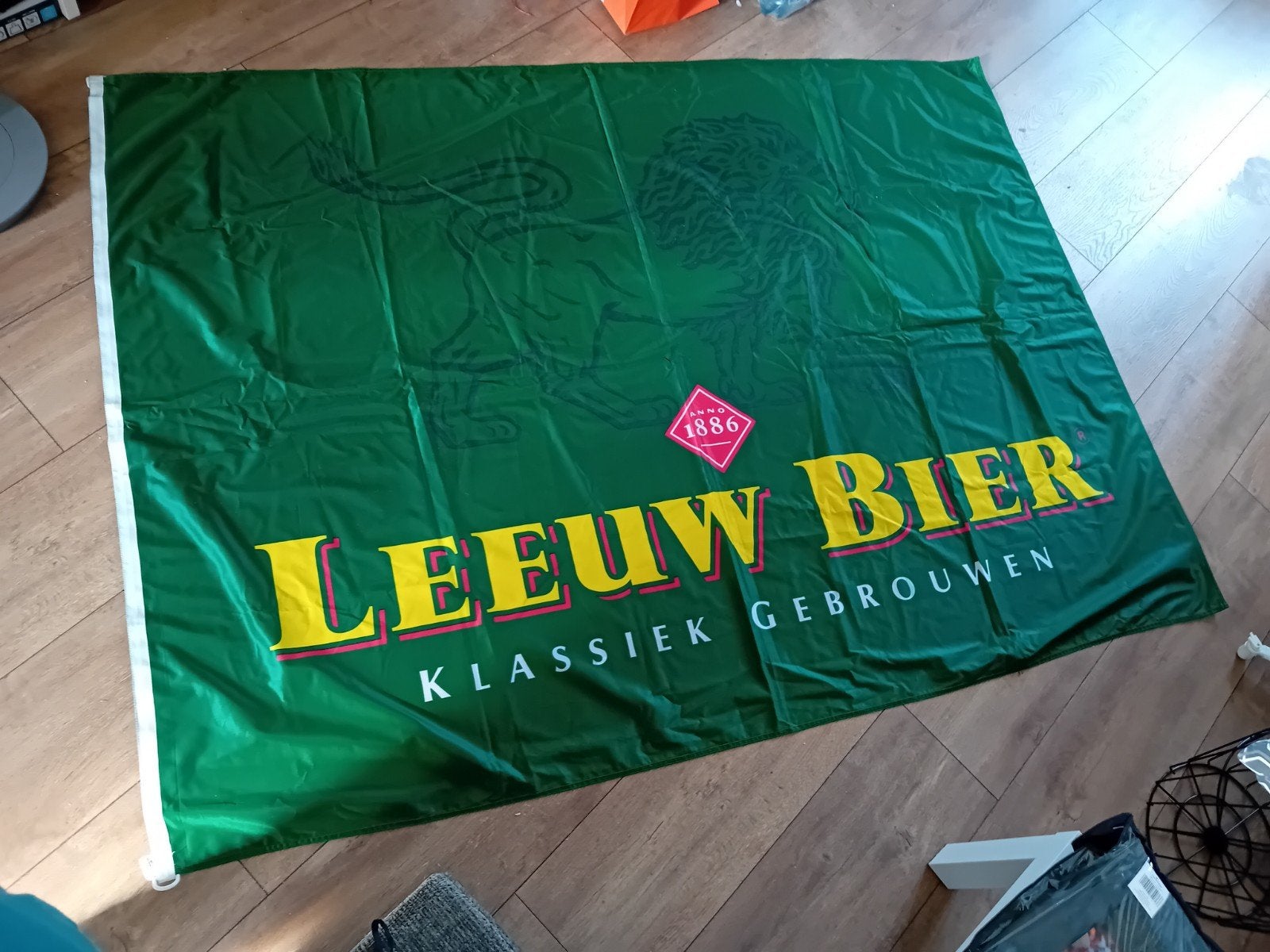 Originele vlag van Leeuw Bier, Ophalen, Nieuw, Overige typen, Leeuw