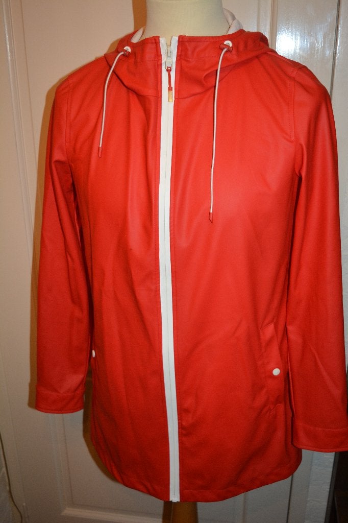 regenjack, Only, helder rood regenjack, maat S/M, Ophalen of Verzenden, Zo goed als nieuw, Regenjas, Dames