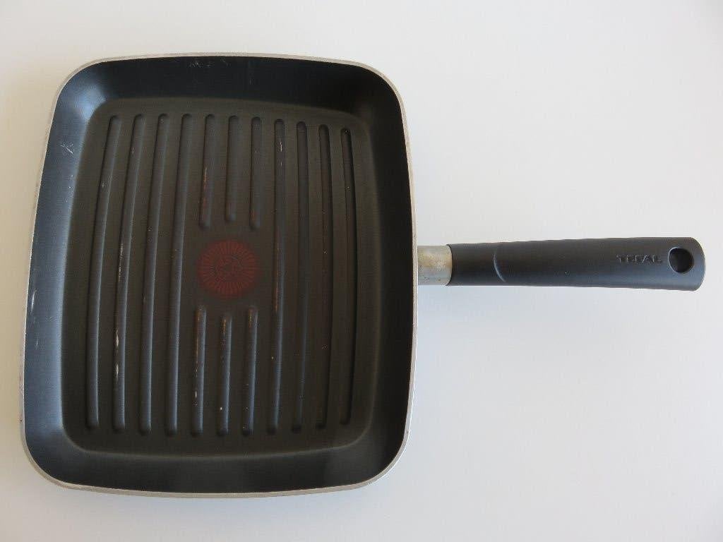 Tefal grillpan met anti-aanbaklaag, Antiaanbaklaag, Aluminium, Ophalen of Verzenden, Gebruikt