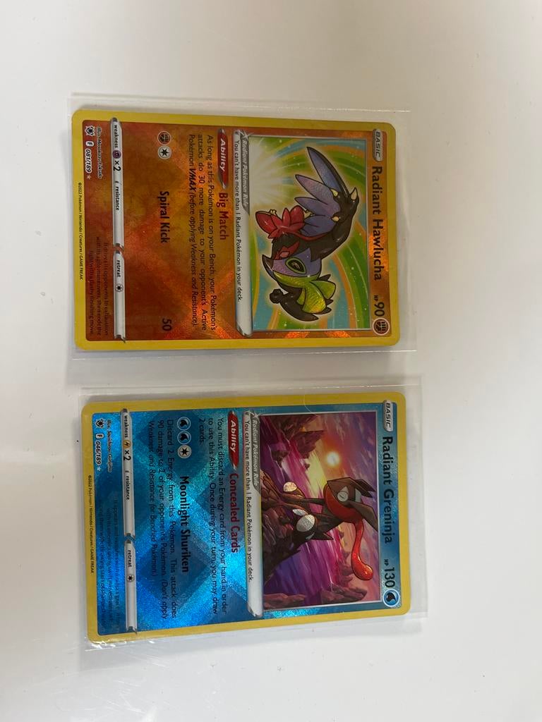 Pokémon kaarten, Ophalen of Verzenden, Zo goed als nieuw, Meerdere kaarten, Foil