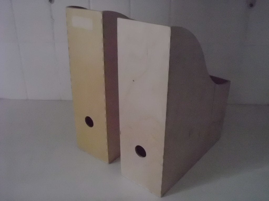 2 retro IKEA KUFF tijdschrifthouder, lectuurbak, A4 triplex, Ophalen, Gebruikt, Modern, Lectuurbak