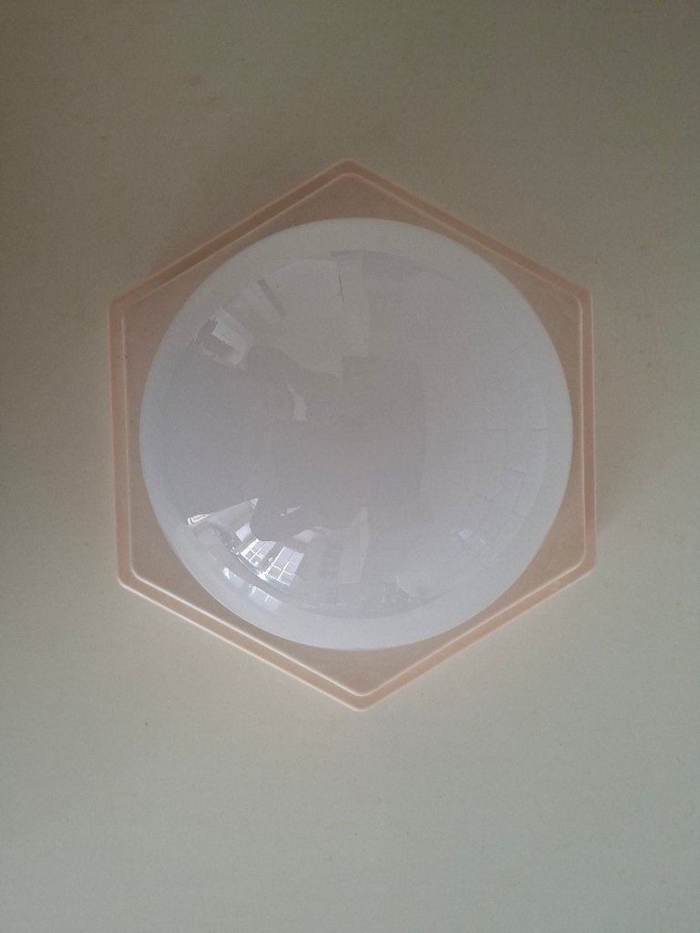 Plafondlamp Gebroken Wit. 6-hoek., Kunststof, Gebruikt, Overige stijlen, Wit