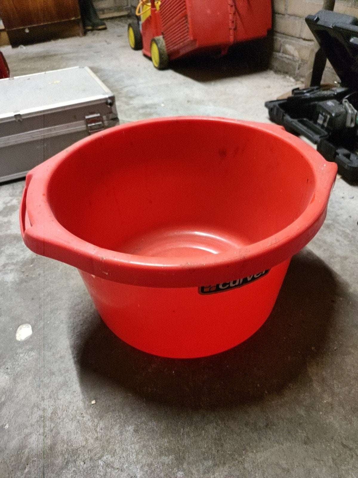 Rode Curver wasmand/opbergbak, Ophalen, Gebruikt
