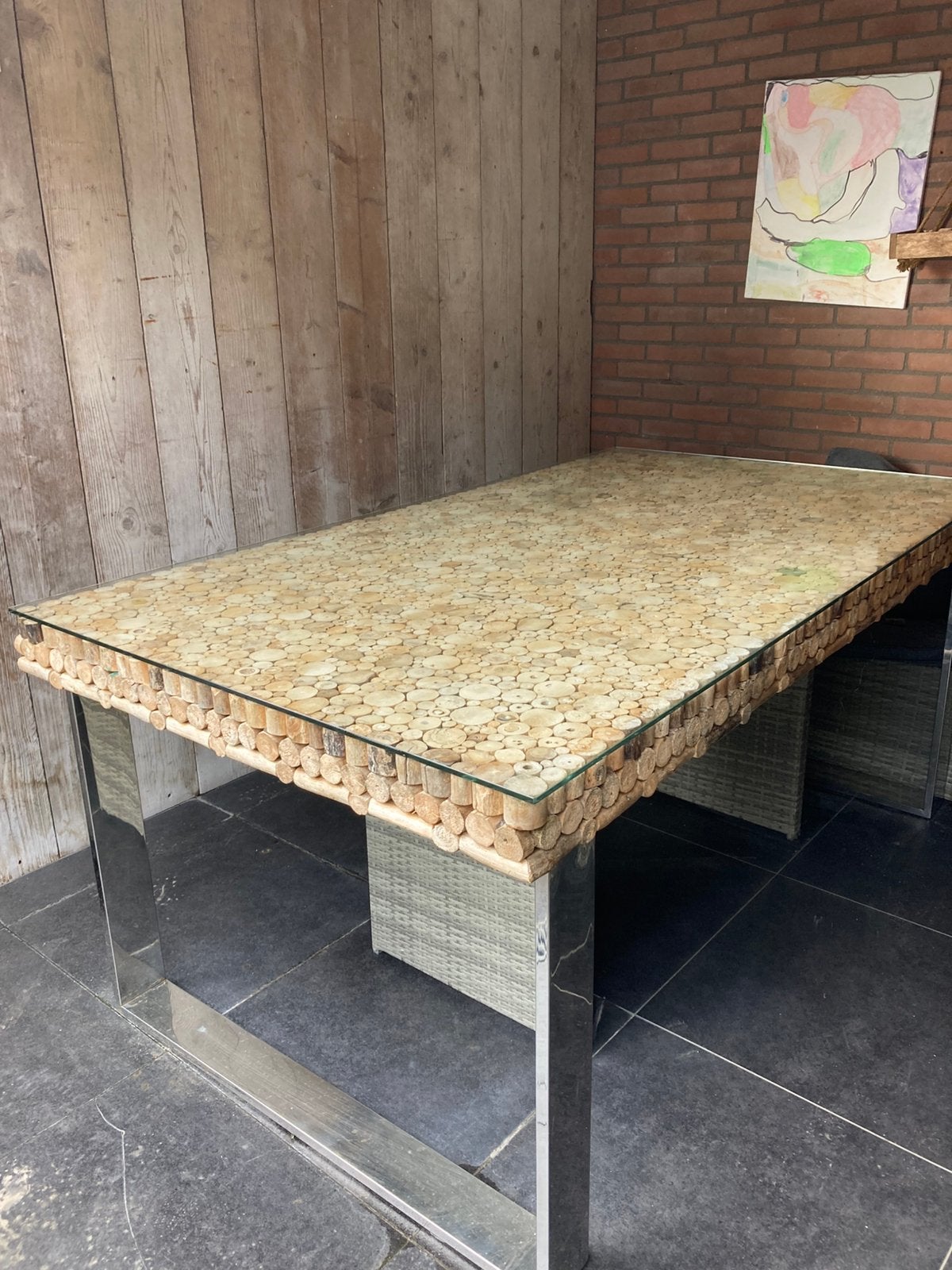 Rofra eettafel 185 x 106, Ophalen, Zo goed als nieuw