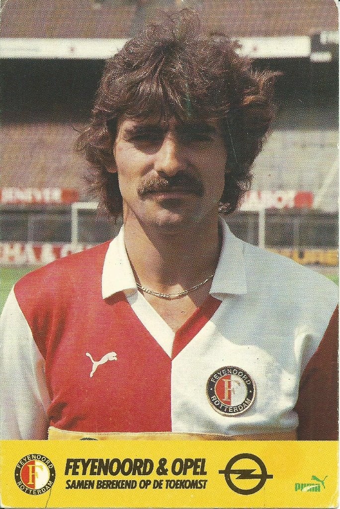 1984-1985 fotokaart Opel André Stafleu Feyenoord, Verzamelen, Verzenden, Zo goed als nieuw, Feyenoord, Spelerskaart