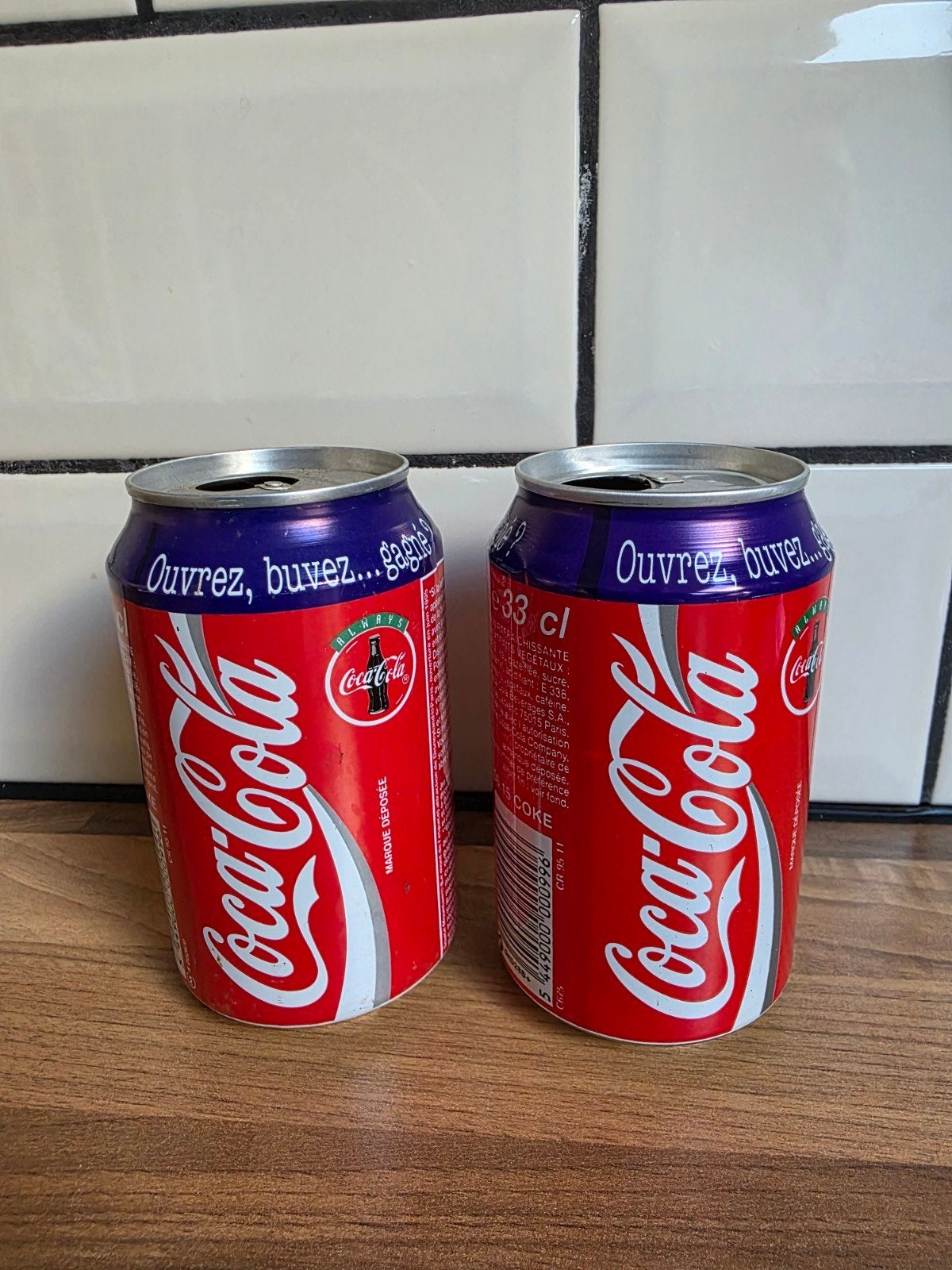 Vintage Coca-Cola blikjes Disneyland Parijs, Ophalen of Verzenden, Gebruikt
