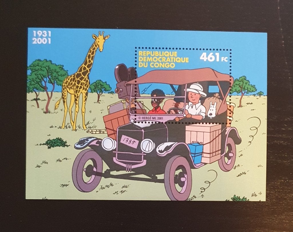 Congo 2001 Kuifje Michel blok 115 postfris, Postzegels en Munten, Verzenden, Postfris, Overige thema's