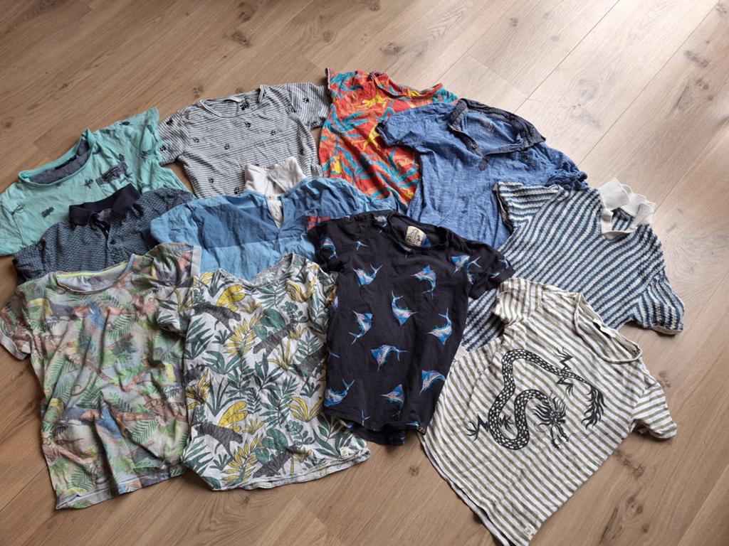 Shirtjes 134-140 jongen Sissy-boy, We, Zara , Tumble'n dry, Ophalen of Verzenden, Zo goed als nieuw, Shirt of Longsleeve, Sissy-boy