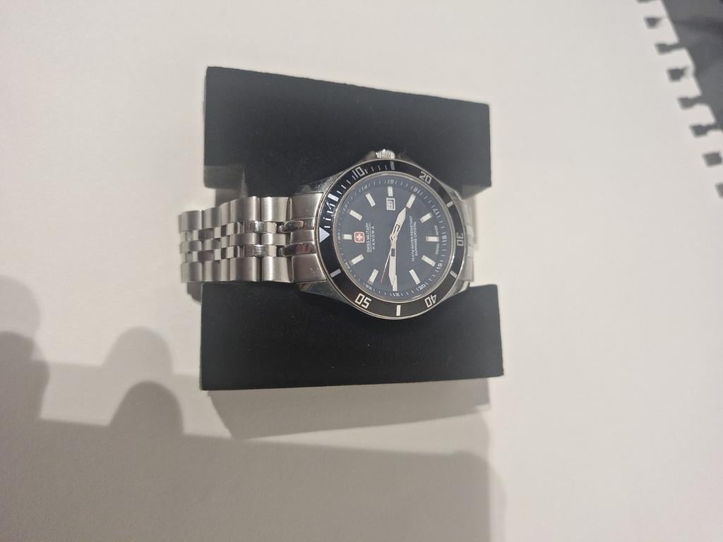 Swiss Military Hanowa herenhorloge, Sieraden, Tassen en Uiterlijk, Horloges | Heren, Overige merken, Staal, Gebruikt, Staal