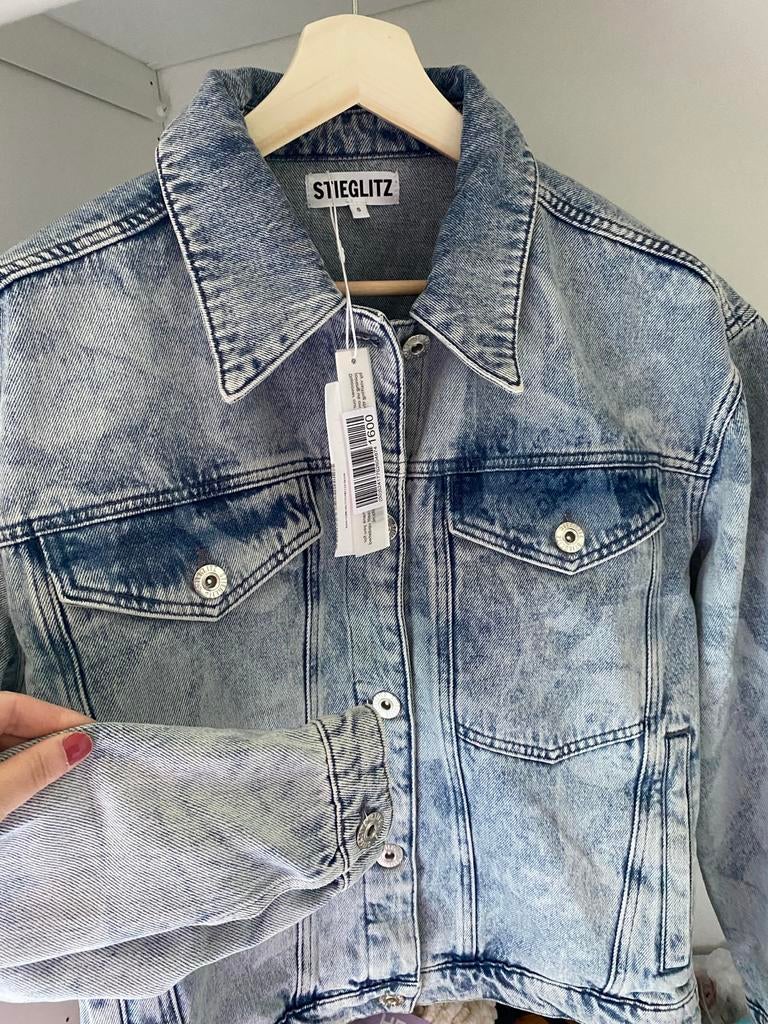 Stieglitz spijkerjack met vintage look - Maat S/M, Ophalen of Verzenden, Nieuw, Maat 36 (S), Blauw