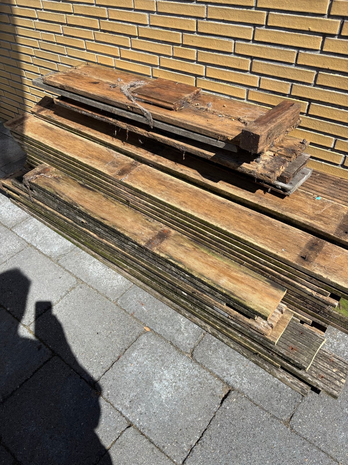 Gebruikte hardhouten planken, diverse afmetingen, Doe-het-zelf en Verbouw, Hout en Planken, Ophalen, Gebruikt, 25 tot 50 mm, Plank