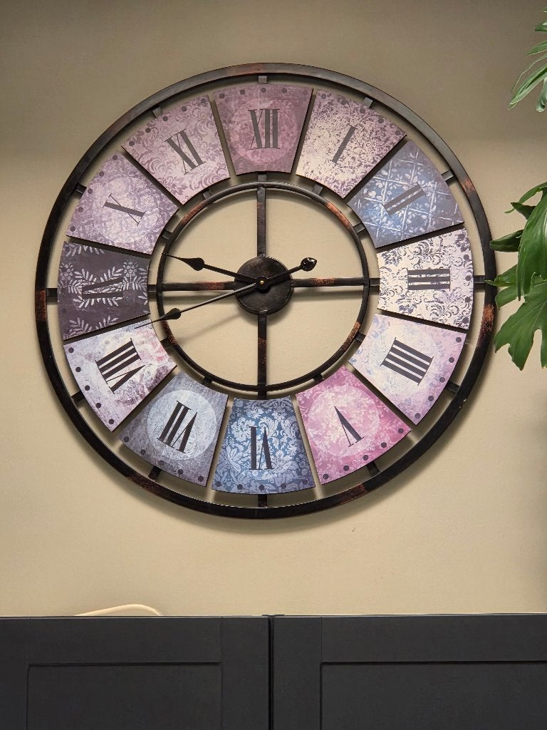 Wandklok 80 cm, Ophalen, Analoog, Zo goed als nieuw, Retro