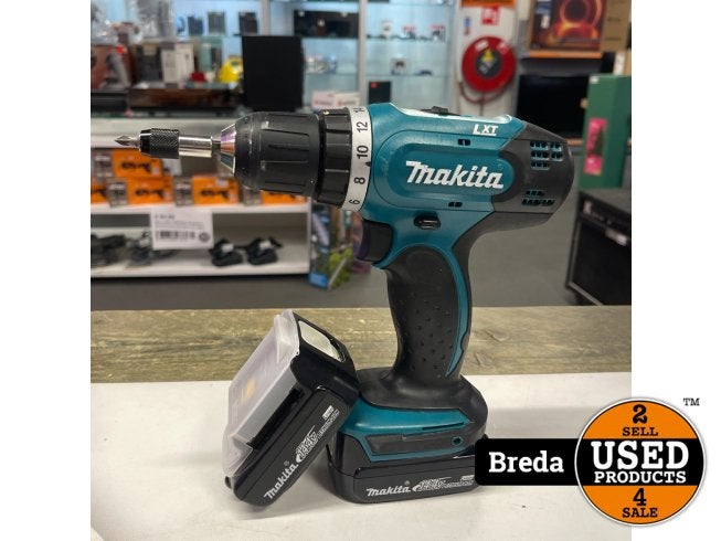 Makita BDF343 - 2x 1.3Ah accu - Acculader, Doe-het-zelf en Verbouw, Gereedschap | Boormachines, Makita, Zo goed als nieuw, Support@makita.com