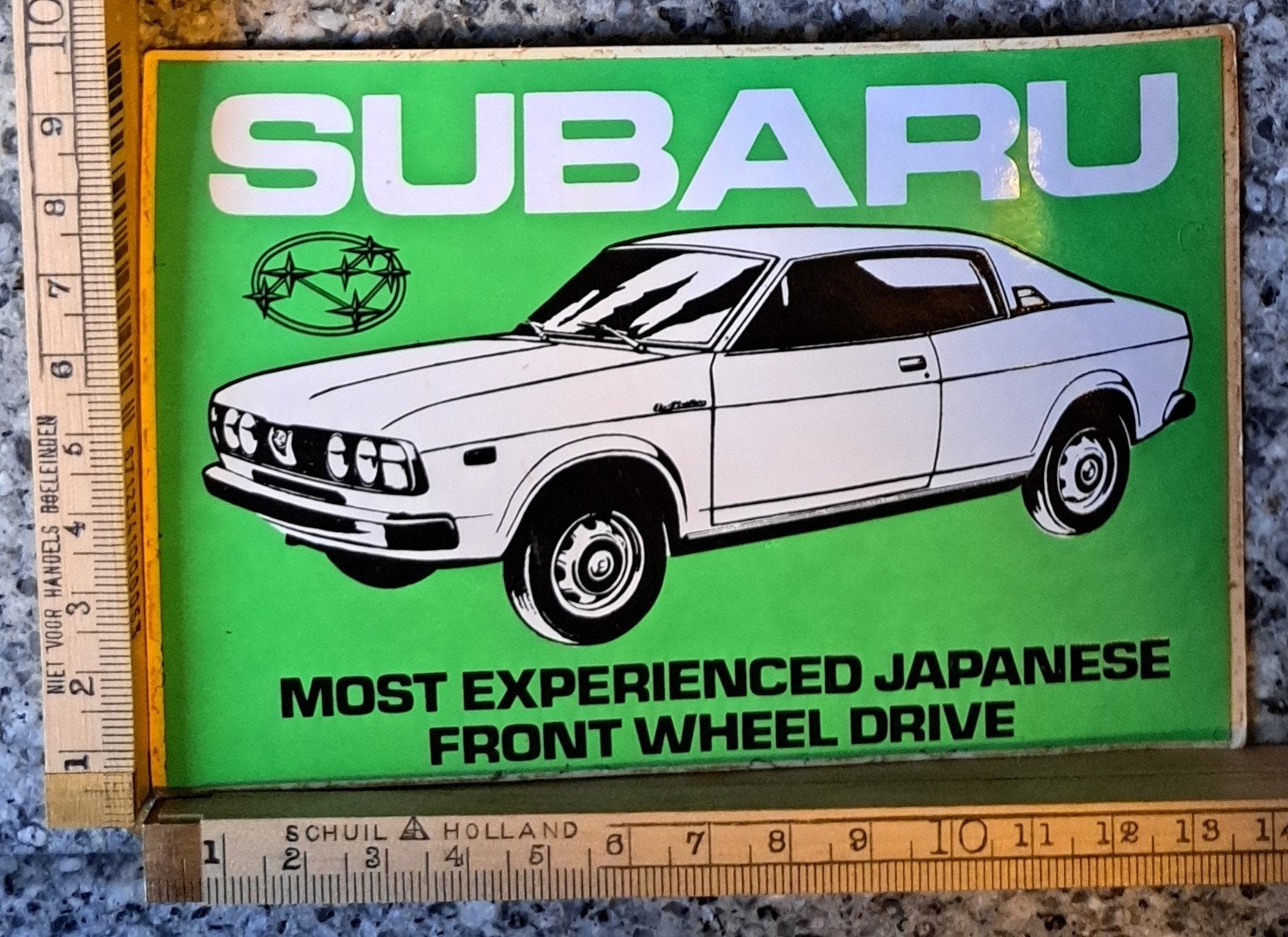 Vintage sticker Subaru Leone merk logo automerk auto, Ophalen of Verzenden, Zo goed als nieuw