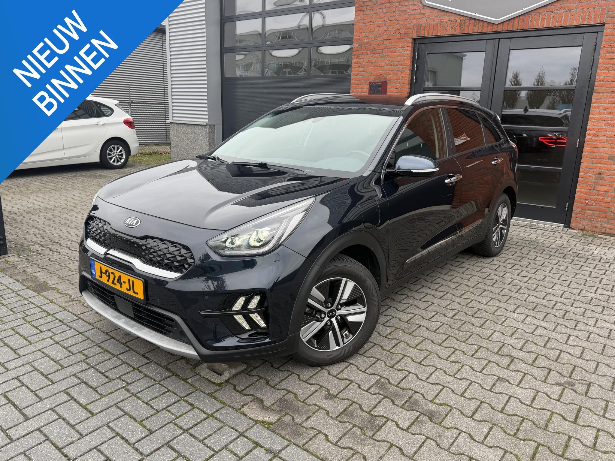 Kia Niro 1.6 GDi PHEV DynamicPlusLine | NAP | Dealer onderho, Auto's, Dealer onderhouden, Gebruikt, Blauw, Leder en Stof