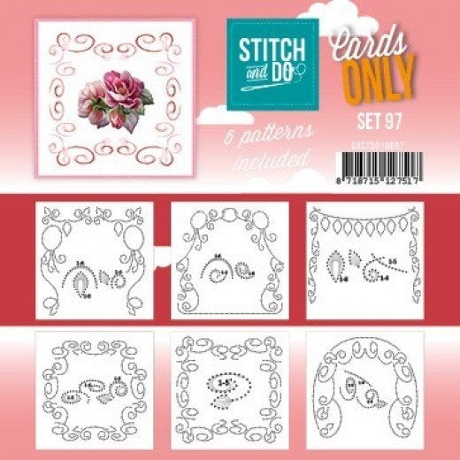 Stitch and Do Cards only 97 en 6 verschillende oplegkaartjes, Blanco kaart of Basiskaart, ., Nieuw, Ophalen of Verzenden