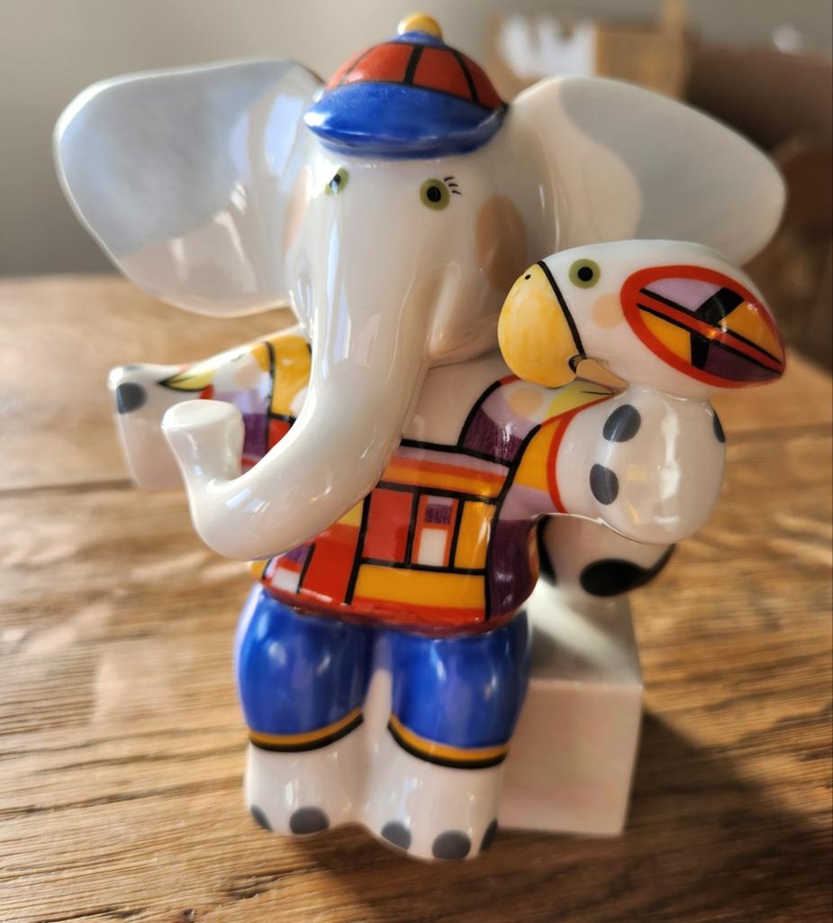 Villeroy & Boch Benedikt Timo Olifant met vogel, Ophalen of Verzenden
