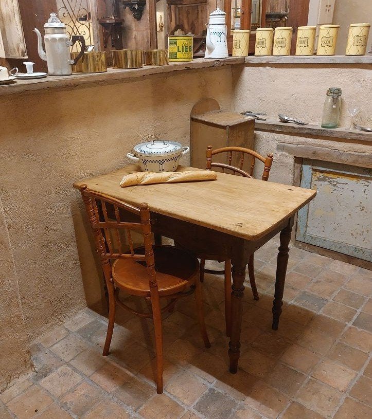 oude keukentafel met lade  kleine oude tafel  bijzettafel, Ophalen
