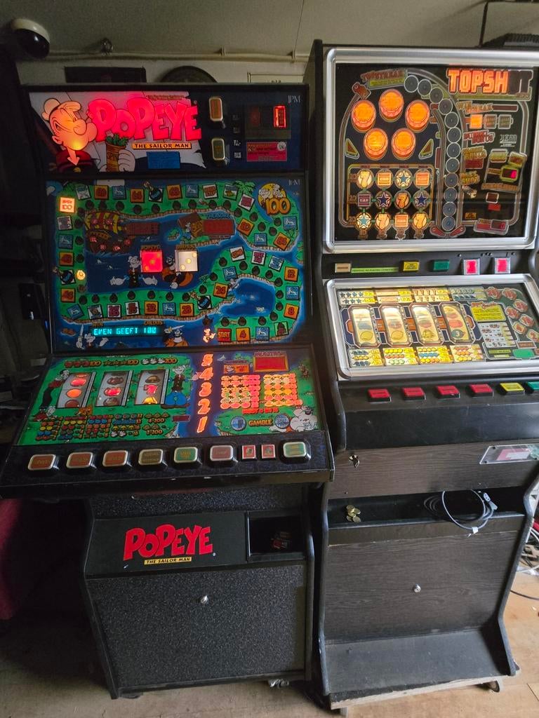 Nederlandse Popeye gokkast, Verzamelen, Automaten | Gokkasten en Fruitautomaten, Euro, Ophalen, Gebruikt, Met sleutels