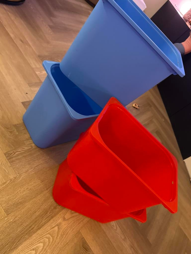 Trofast bakken rood 2stuks, Doos, 100 cm of meer, 60 cm of meer, Ophalen of Verzenden
