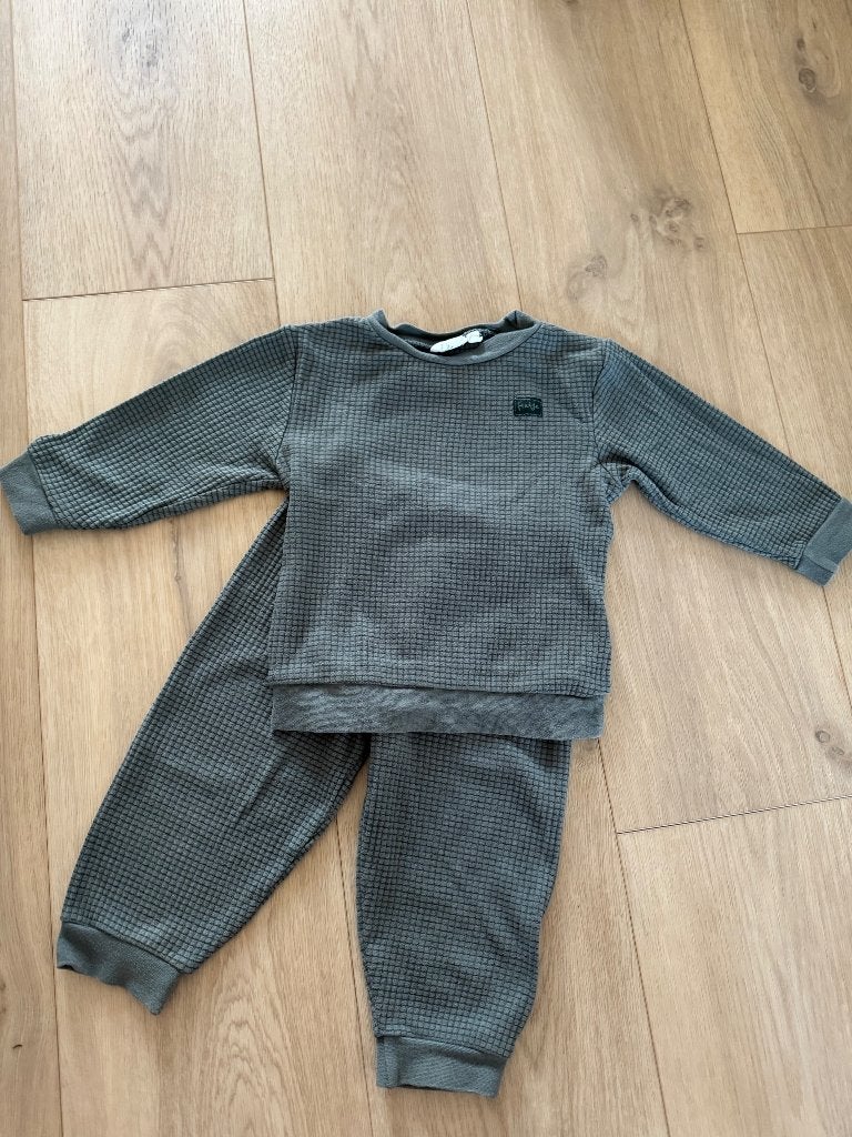 Feetje pyjama wafel maat 80 speciale family edition zeegroen, Nacht- of Onderkleding, Jongetje of Meisje, Ophalen of Verzenden