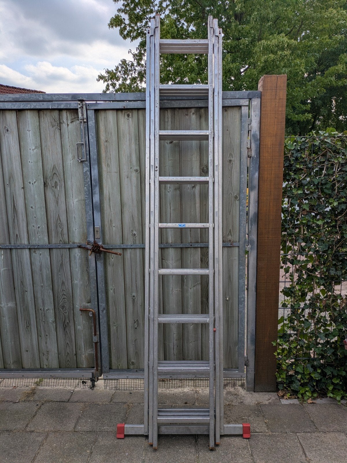 Hymer 3 delige ladder. met enkele defecten zie foto's., Ophalen, 4 meter of meer