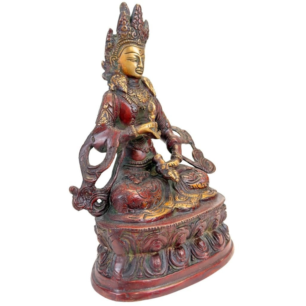Boeddhabeeld – Vajrasattva – brons – 22 cm, Tibet, Ophalen of Verzenden, Beeld, Brons