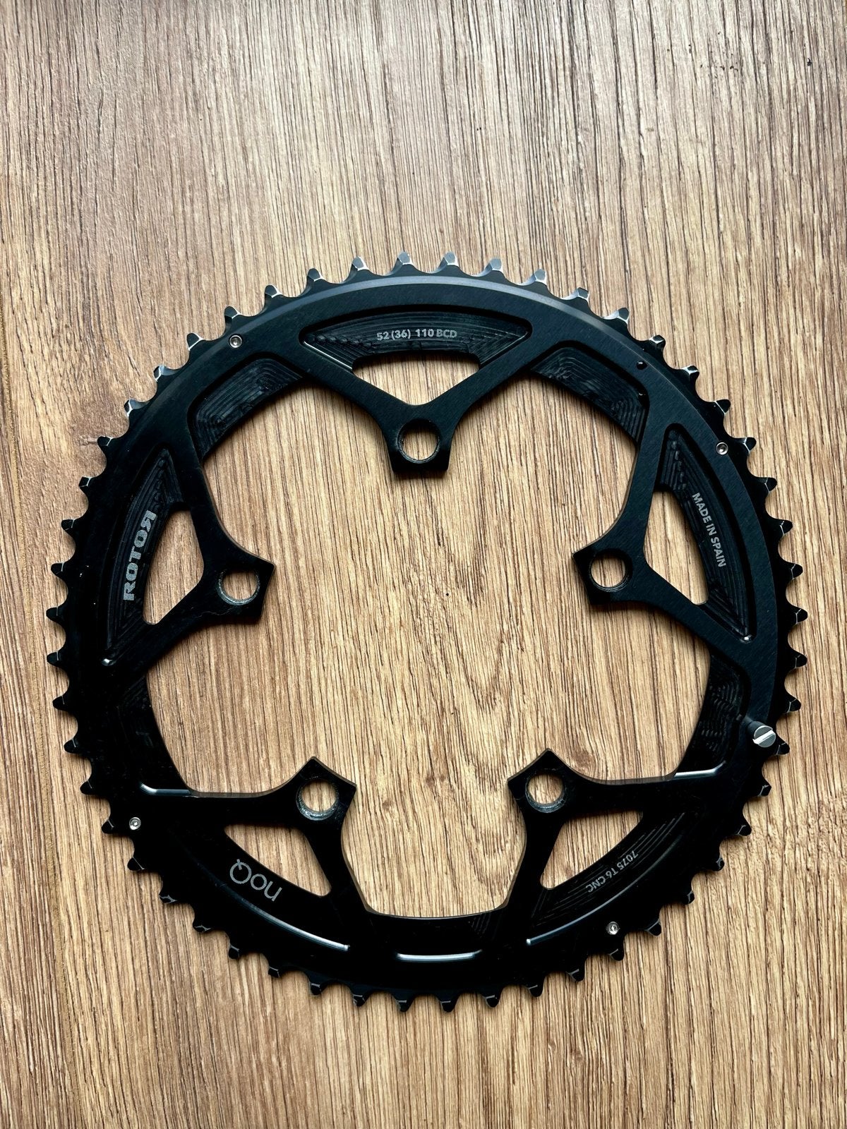 Rotor NoQ Kettingbladen 52/36T 110 BCD, Ophalen of Verzenden, Zo goed als nieuw, Derailleur of Ketting, Aluminium